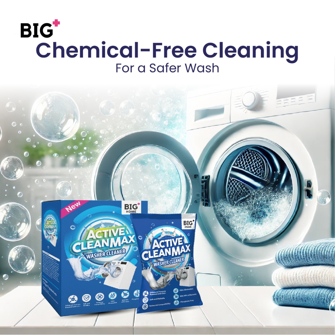 Active CleanMax Washer Cleaner (3x125g) Powered by Active Oxygen Technology