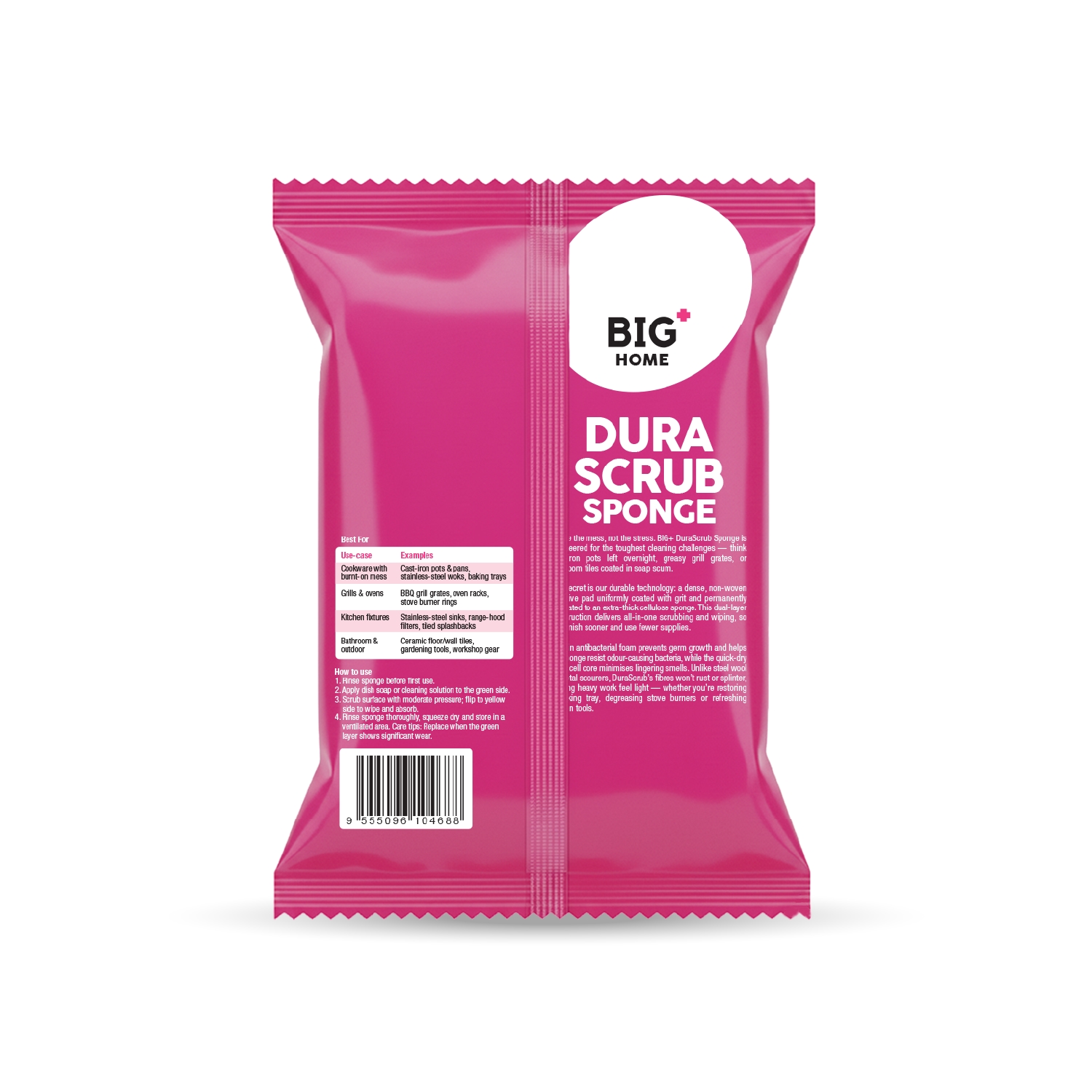 DuraScrub Dishwashing Sponge with Anti-Bacterial Protection