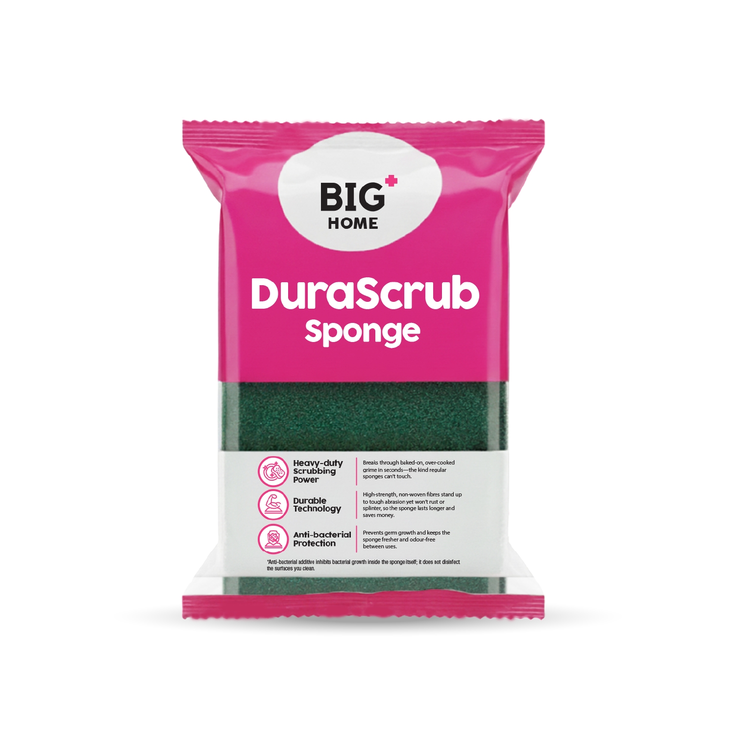 DuraScrub Dishwashing Sponge with Anti-Bacterial Protection