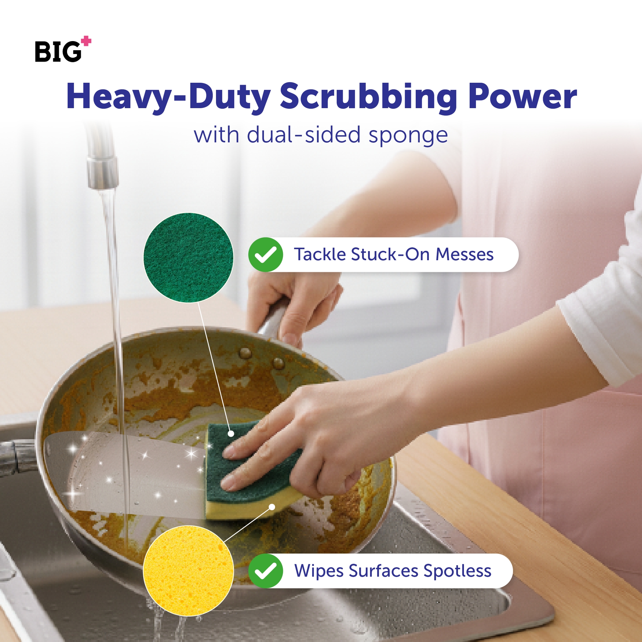 DuraScrub Dishwashing Sponge with Anti-Bacterial Protection