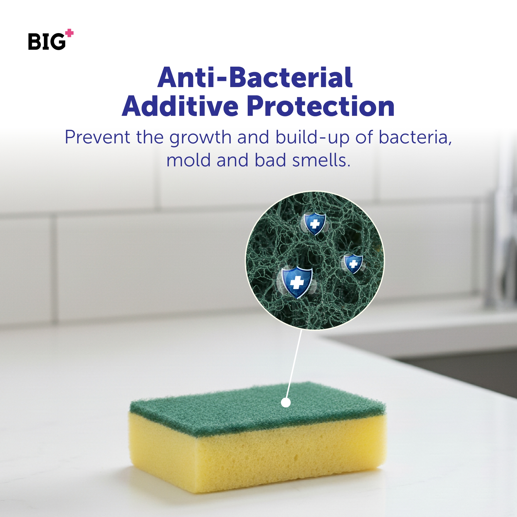 DuraScrub Dishwashing Sponge with Anti-Bacterial Protection