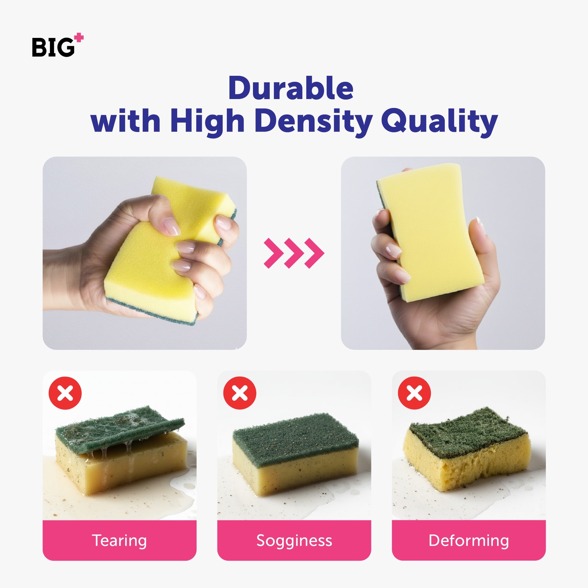 DuraScrub Dishwashing Sponge with Anti-Bacterial Protection