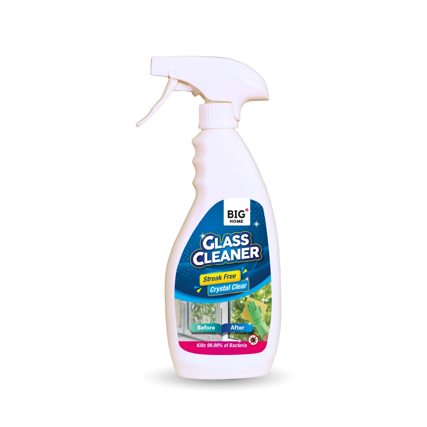 Glass Cleaner Spray (500ml) with Anti-Bacterial Protection
