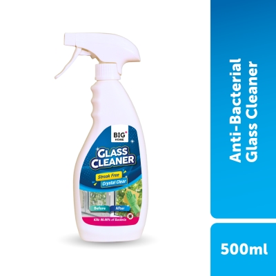 BIG+ - Glass Cleaner Spray (500ml) with Anti-Bacterial Protection