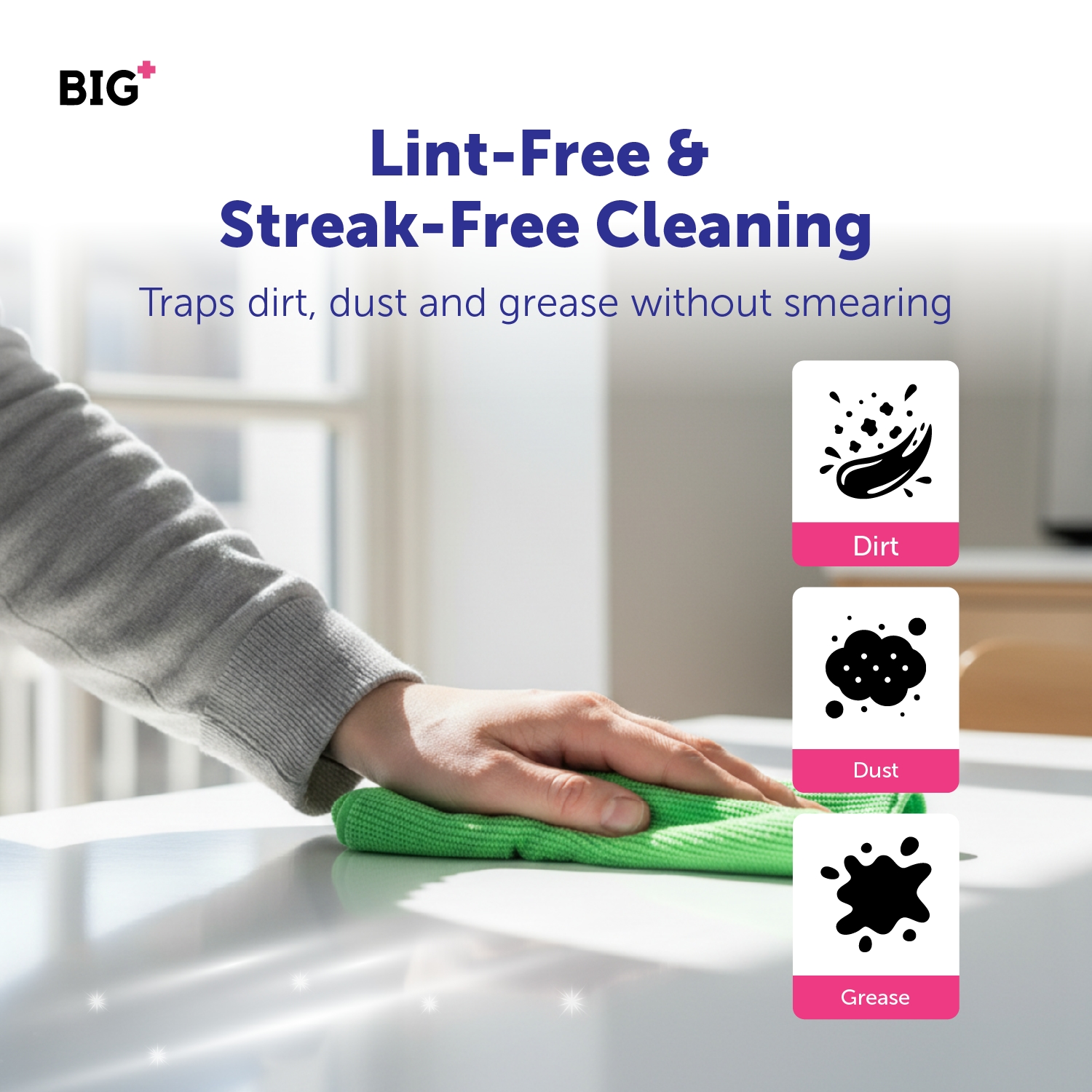 5-in-1 Microfiber Cleaning Cloth Set with Hanging Design