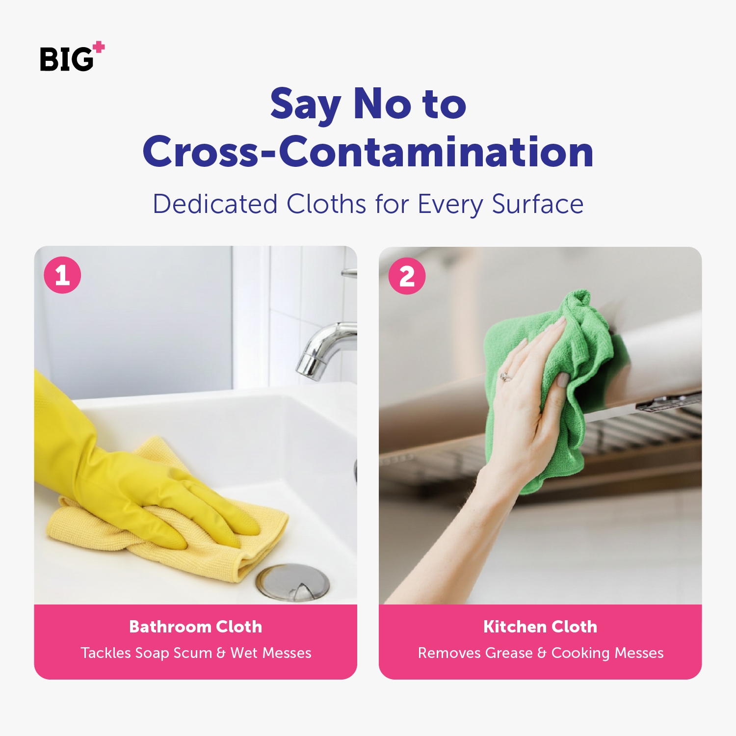 5-in-1 Microfiber Cleaning Cloth Set with Hanging Design