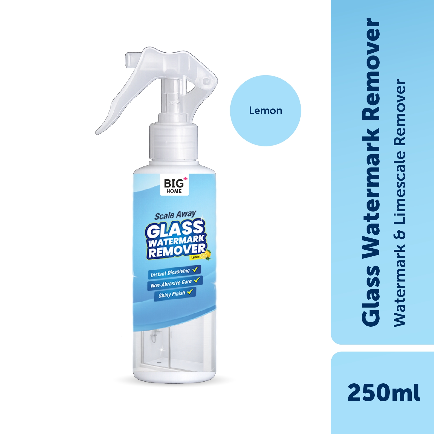 BIG+ Scale Away Glass Watermark Remover (250ml) Water Stains & Limescale Cleaner