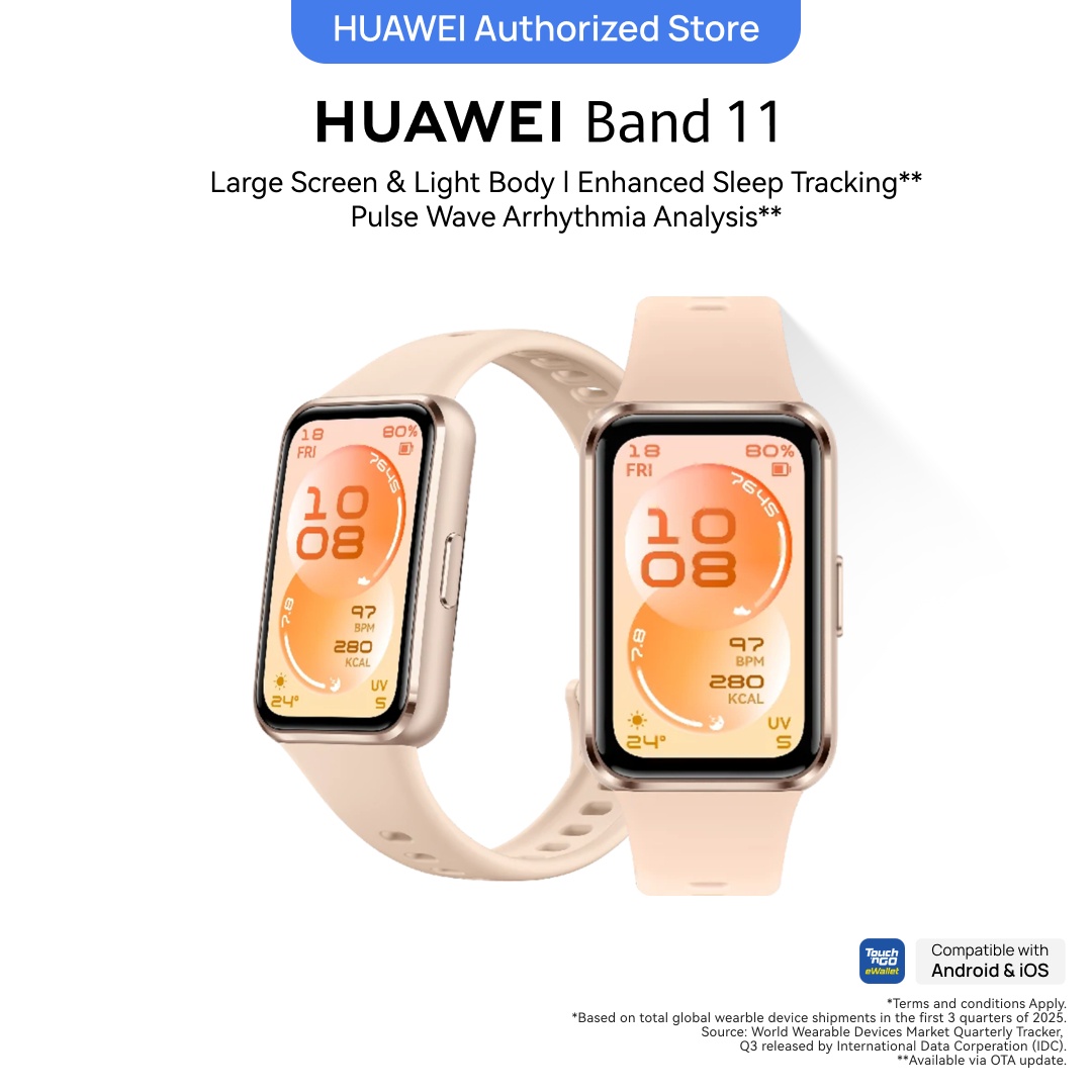 HUAWEI Band 11 Beige Aluminium, 1.62″ AMOLED Display, Enhanced Sleep Tracking*, Heart Health Management, TNG