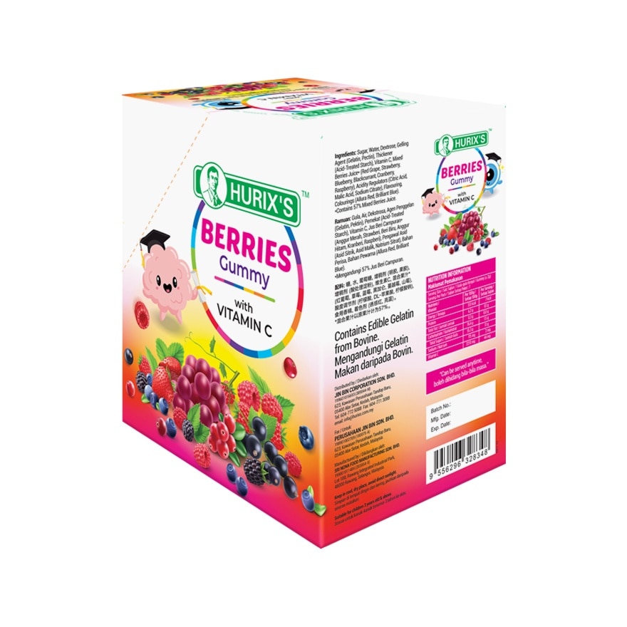 HURIX'S BERRIES GUMMY (WITH VITAMIN C) 7‘s x 12