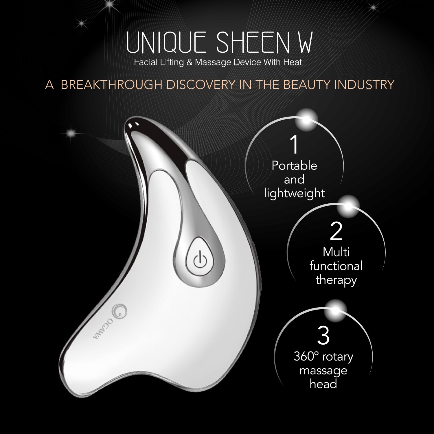 OGAWA Unique Sheen W Facial Lifting & Massage Device with Heat