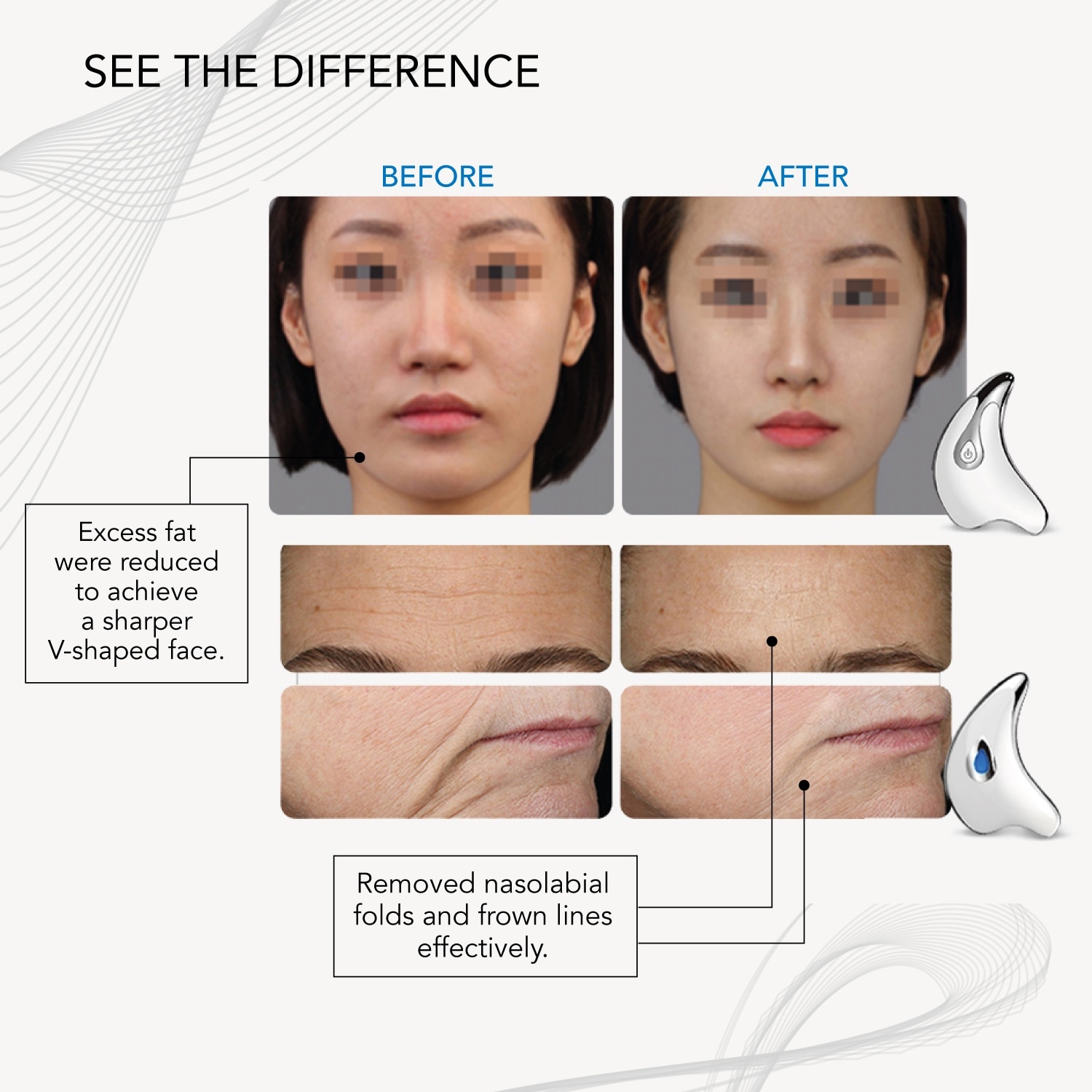OGAWA Unique Sheen W Facial Lifting & Massage Device with Heat