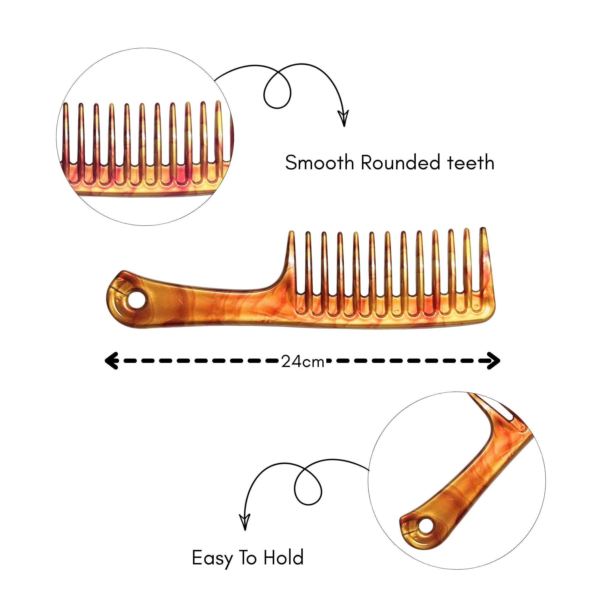 #0028 WIDE-TOOTH COMB THICK 24CM image