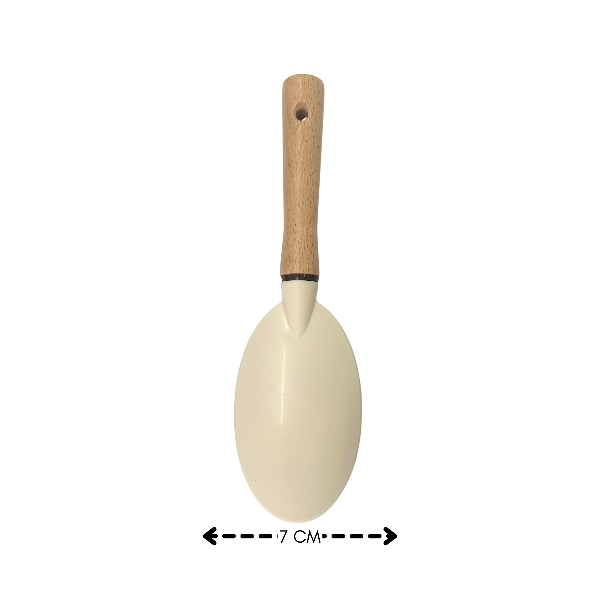 #0294 HAIR BRUSH OVAL WOOD WHITE