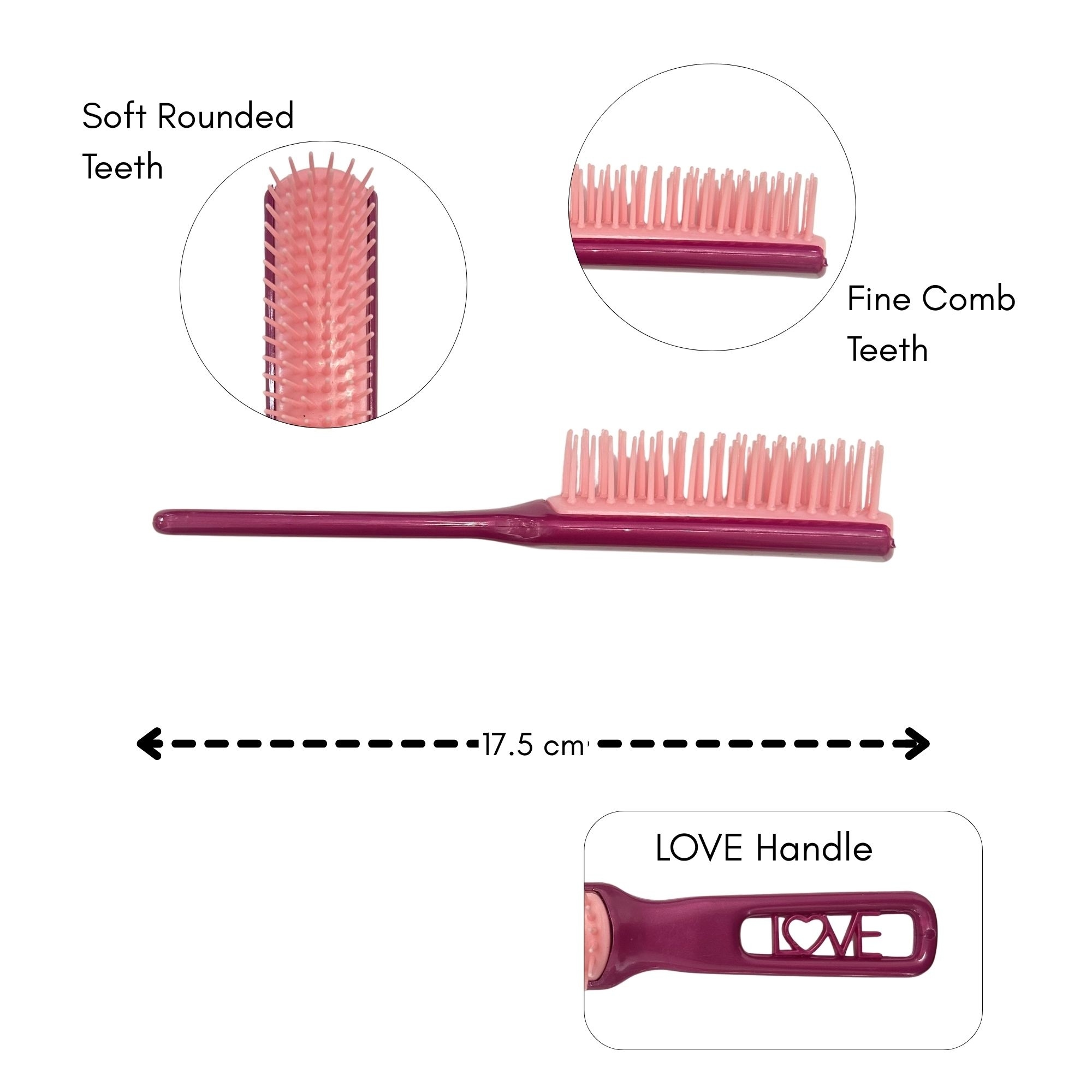 CB 0301 LOVE COMB HAIR BRUSH image