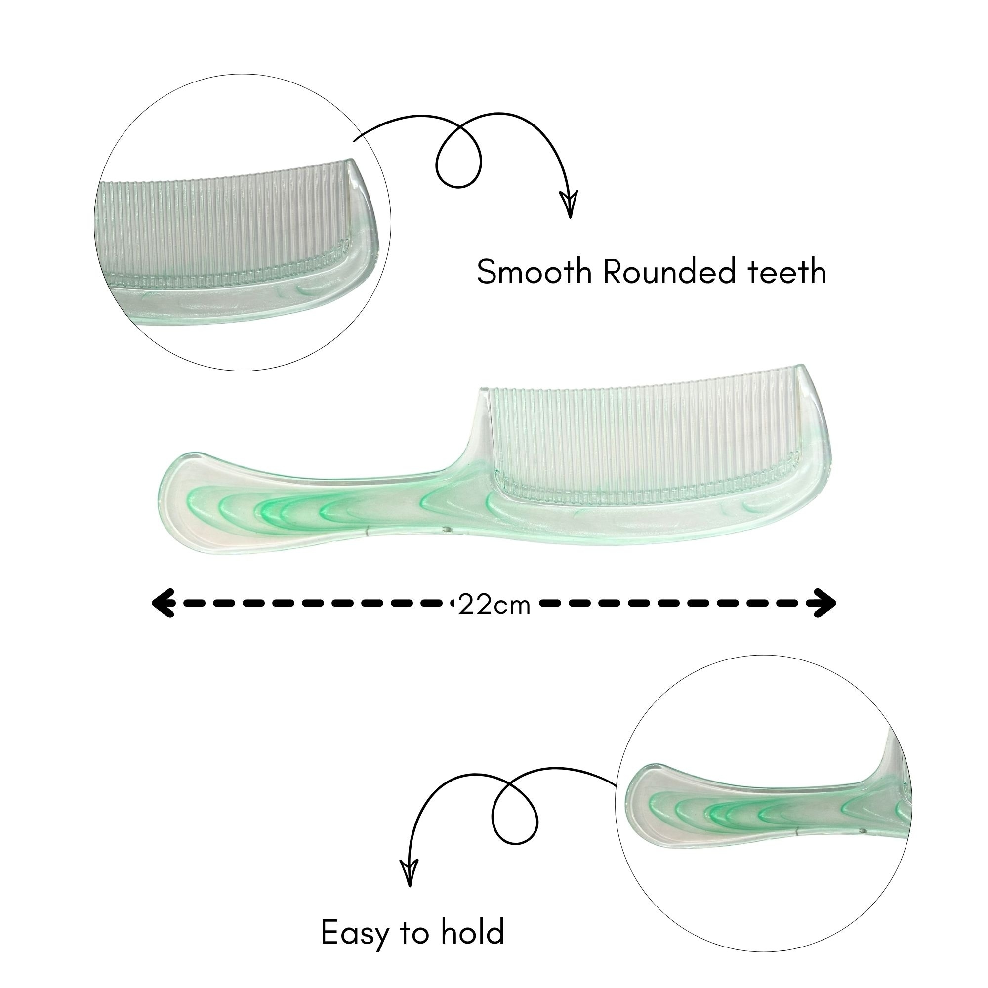 CB 0378 NO1 CLEAR COLOR HAIR COMB image