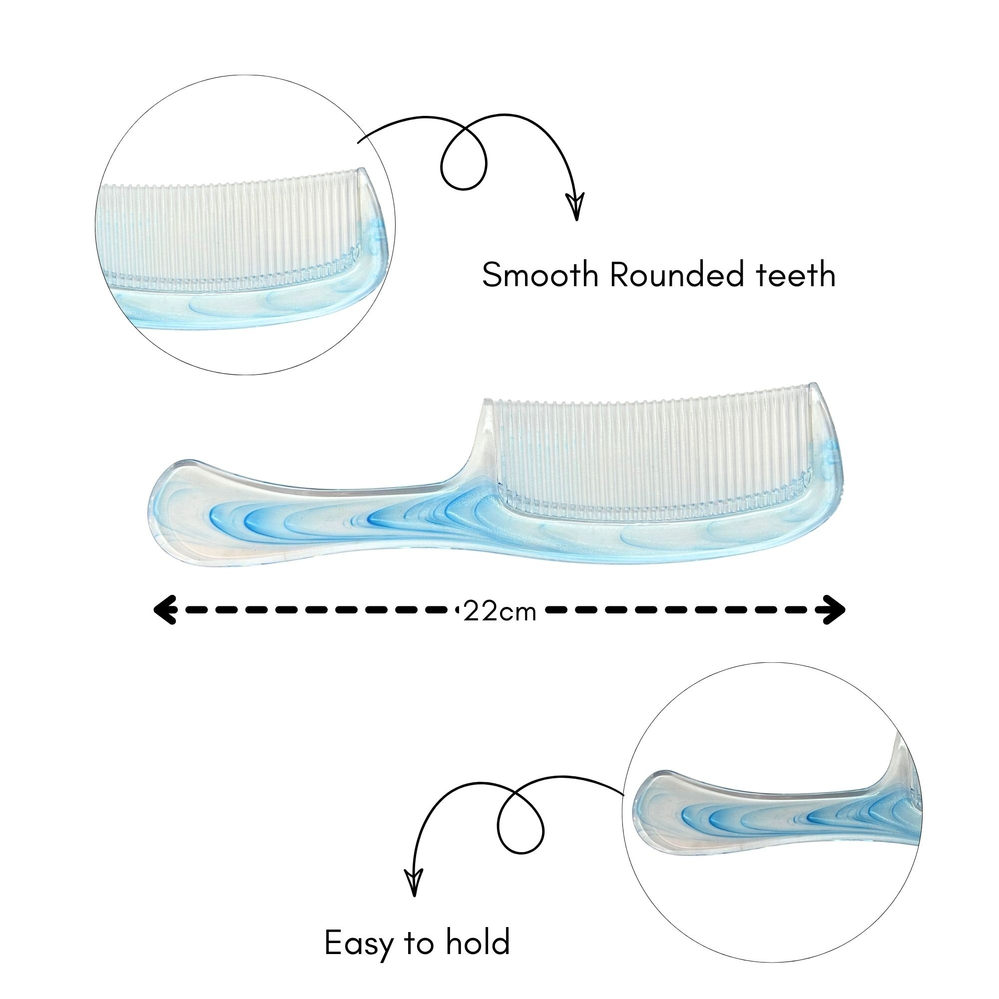 CB 0378 NO1 CLEAR COLOR HAIR COMB image