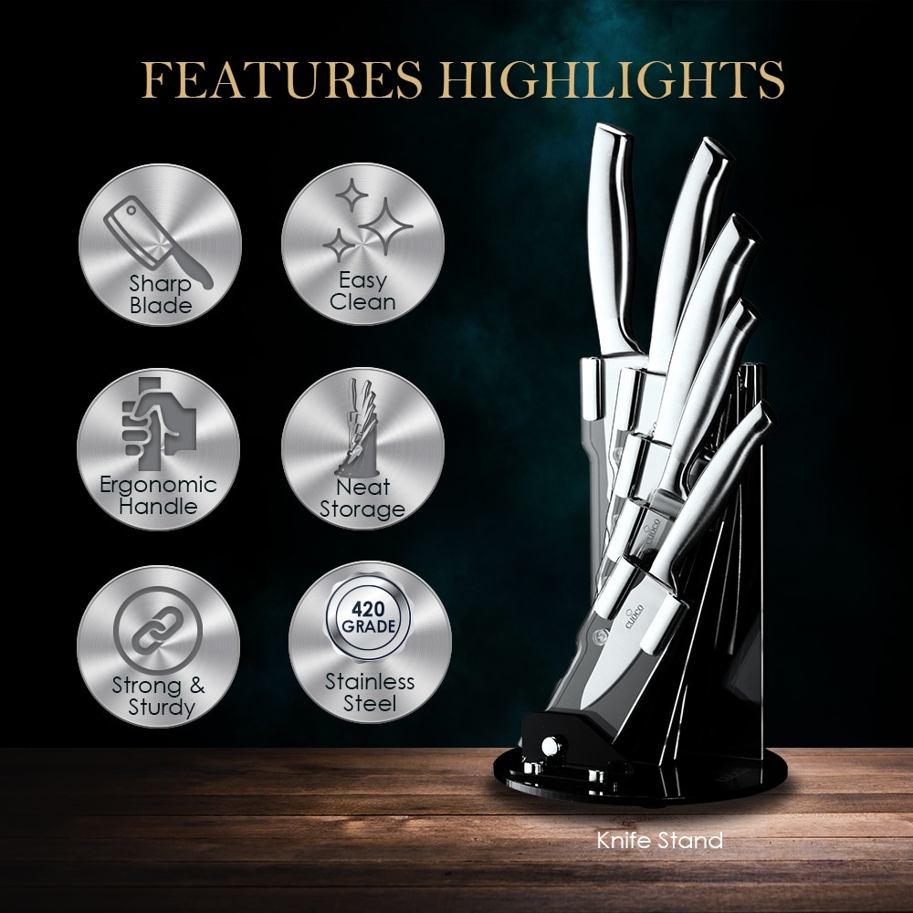 Cuoco Grade 420 Stainless Steel Knife Set CKS003