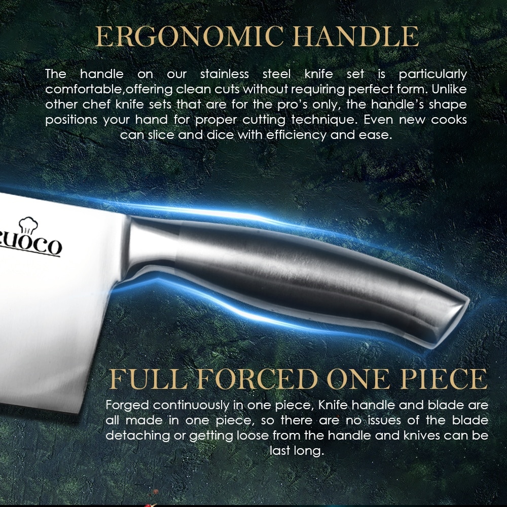 Cuoco Grade 420 Stainless Steel Knife Set CKS003