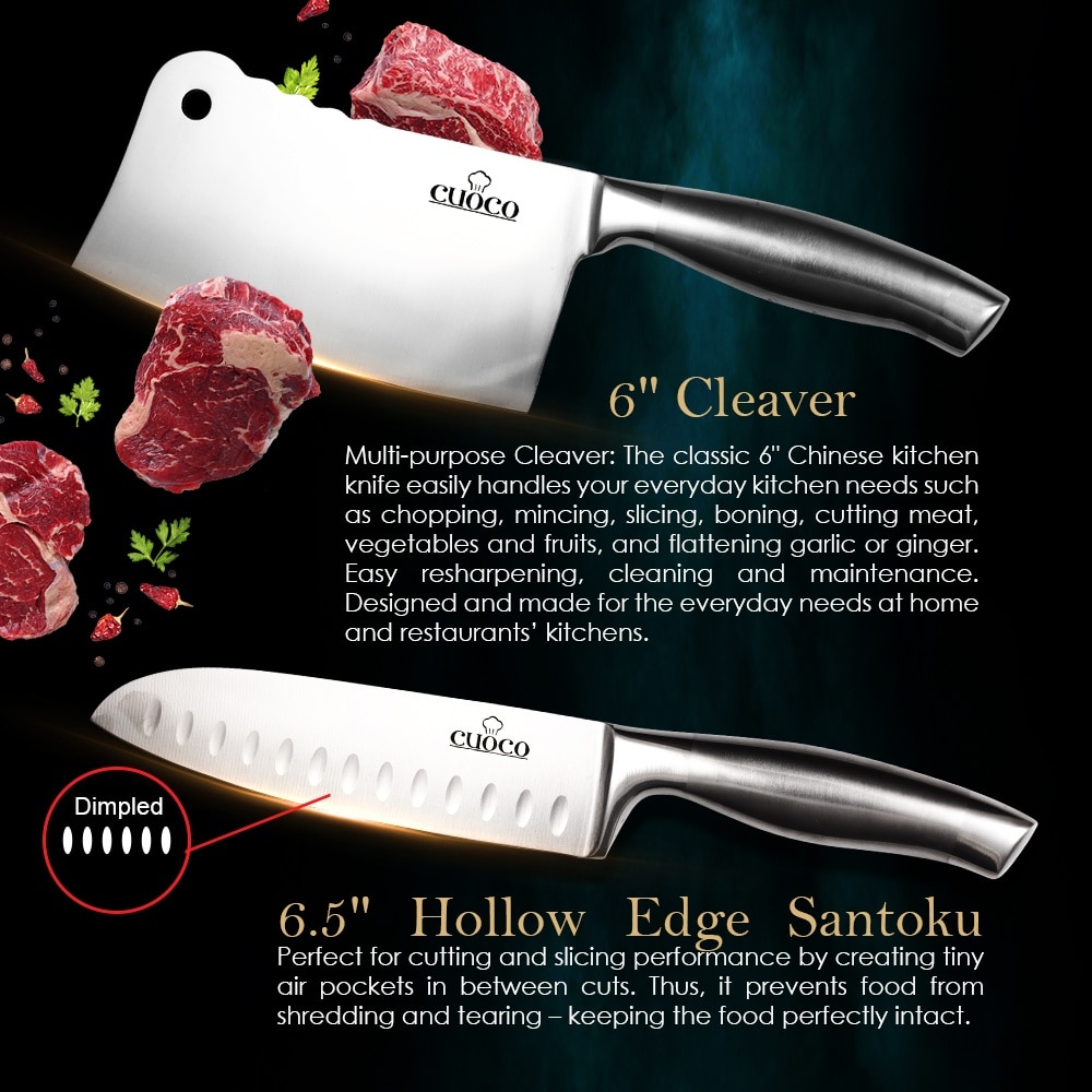 Cuoco Grade 420 Stainless Steel Knife Set CKS003