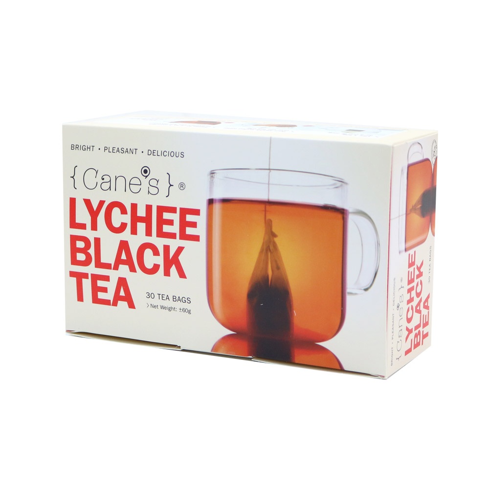 Purple Cane 4 X Cane’s Lychee Black Tea (30 Teabags) Free Yellow XL Vacuum Mug