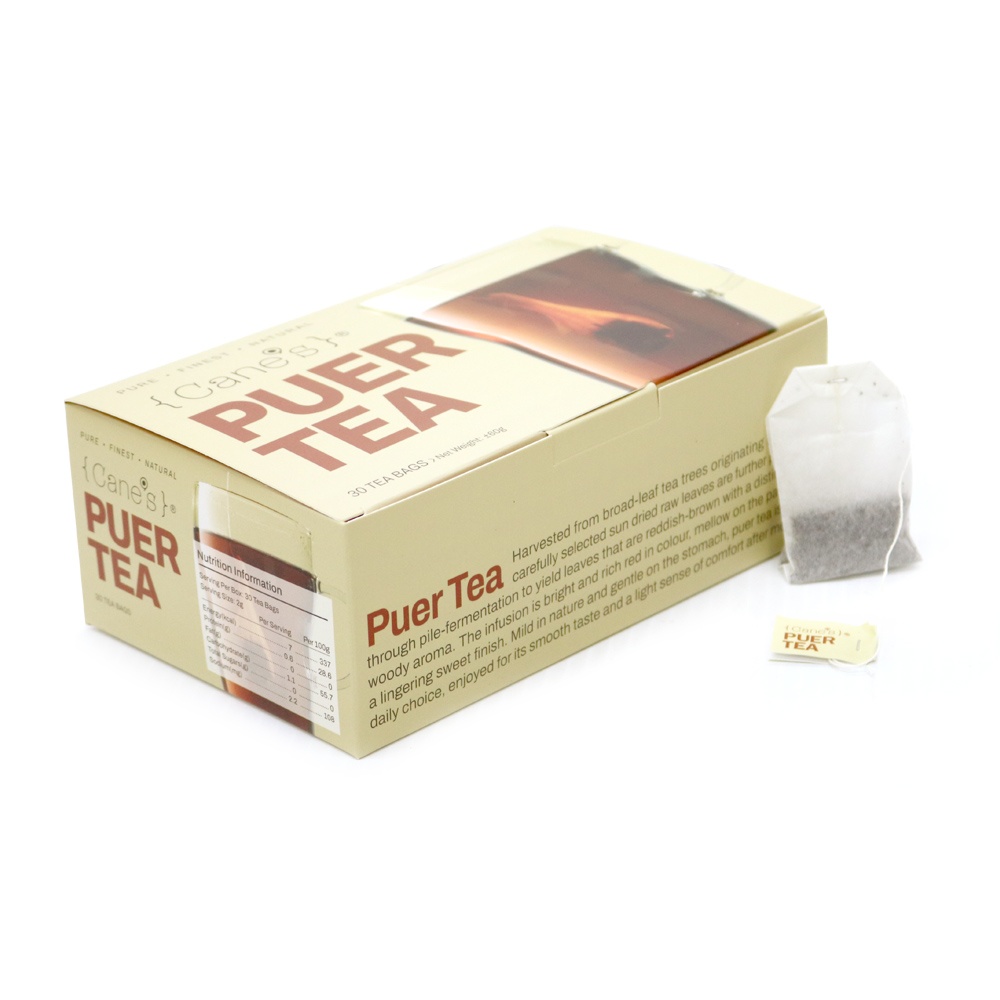 Purple Cane 4 X Cane’s Puer (30 Teabags) Free Yellow XL Vacuum Mug