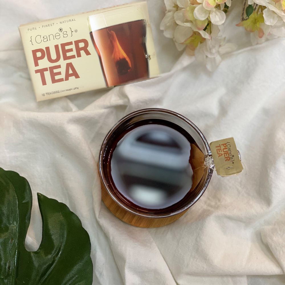 Purple Cane 4 X Cane’s Puer (30 Teabags) Free Yellow XL Vacuum Mug