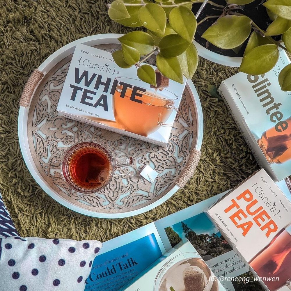 Purple Cane 4 X Cane’s White Tea (30 Teabags) Free Yellow XL Vacuum Mug