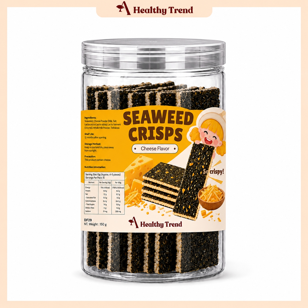 Seaweed Crisps with Cheese Flavor (150g) image