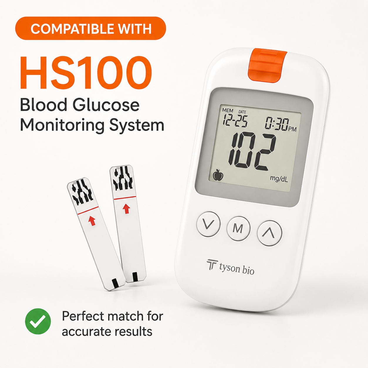 Tyson Bio HS100 Blood Glucose Test Strips image