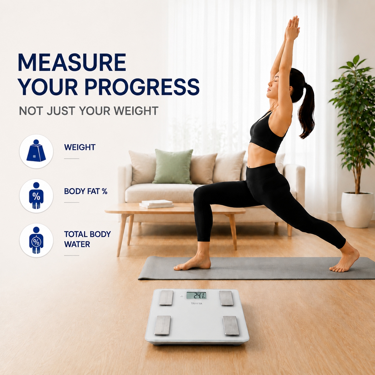 Tanita UM 040 Tempered Glass Body Fat Monitor image