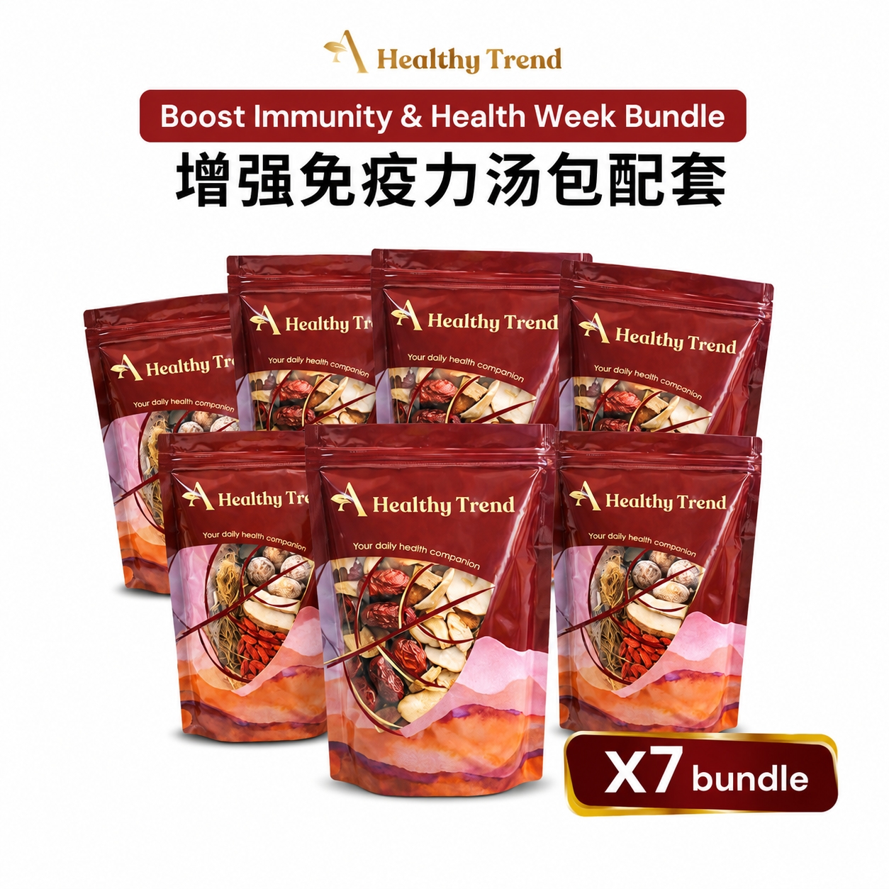 [Bundle of 7] A Healthy Trend Nourishing Chinese Herbal Soup Pack 
