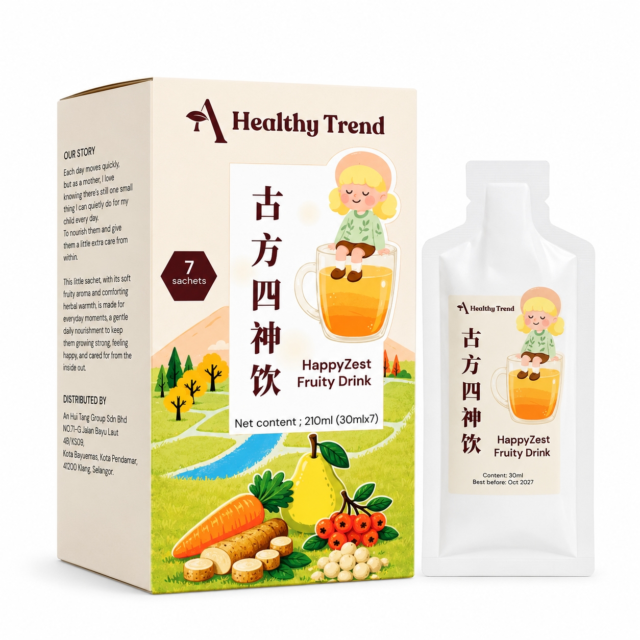HappyZest Fruity Drink 210ml (30mlx7)