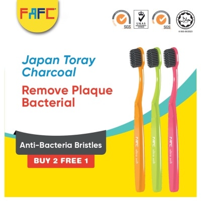 FAFC FAFC Compact Charcoal Adult Toothbrush [Buy 2 Free 1]