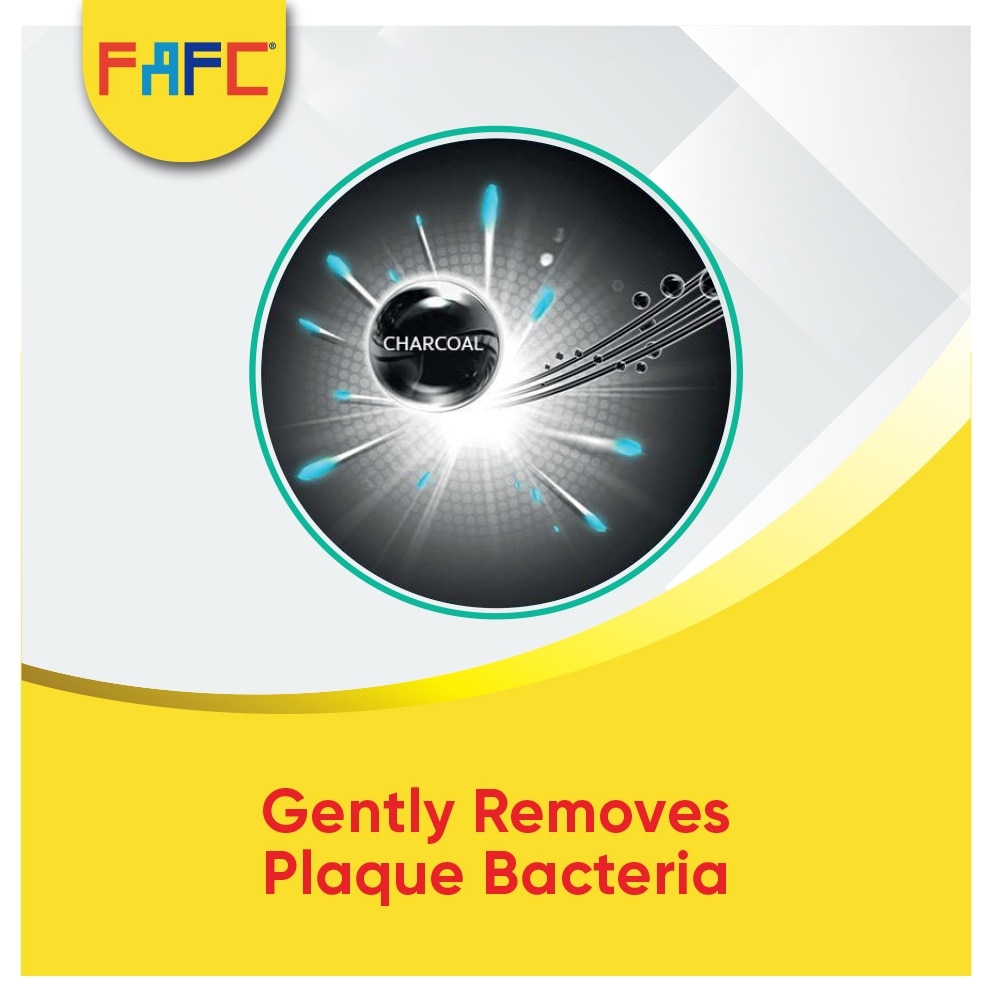 FAFC Compact Charcoal Adult Toothbrush (1 Pc) Japan Toray Charcoal Bristles Ultra Soft