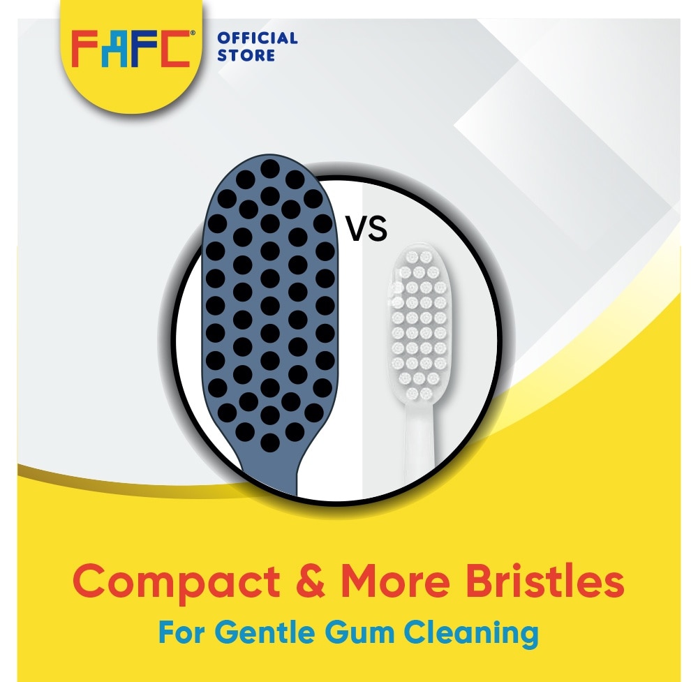 FAFC Compact Charcoal Adult Toothbrush [Buy 3 Free 2]