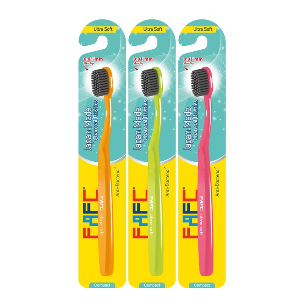 FAFC Compact Charcoal Adult Toothbrush [Buy 2 Free 1]