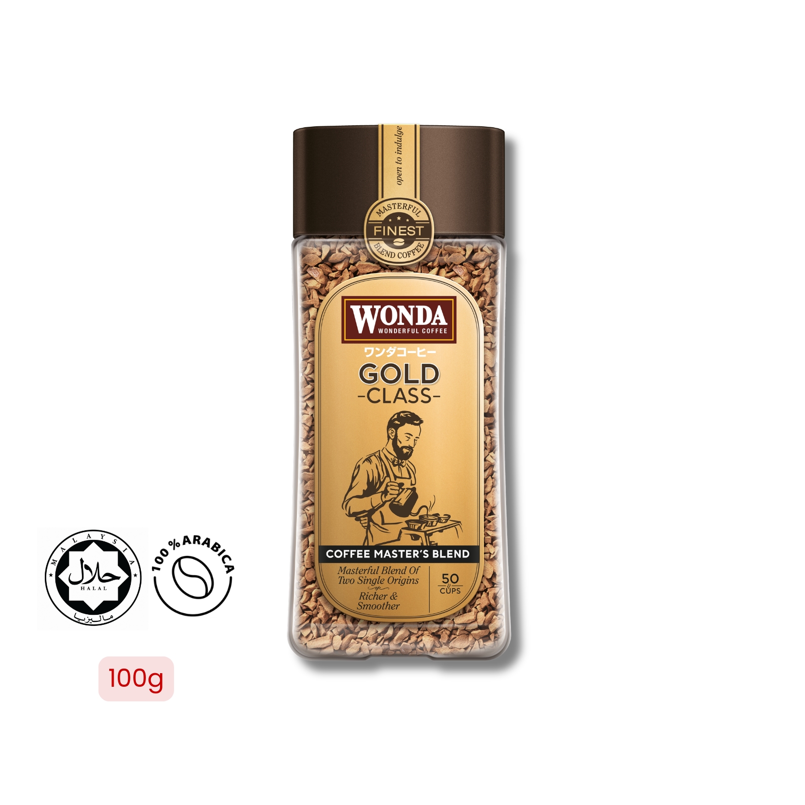 Wonda Instant Coffee Gold Class Jar 100g 