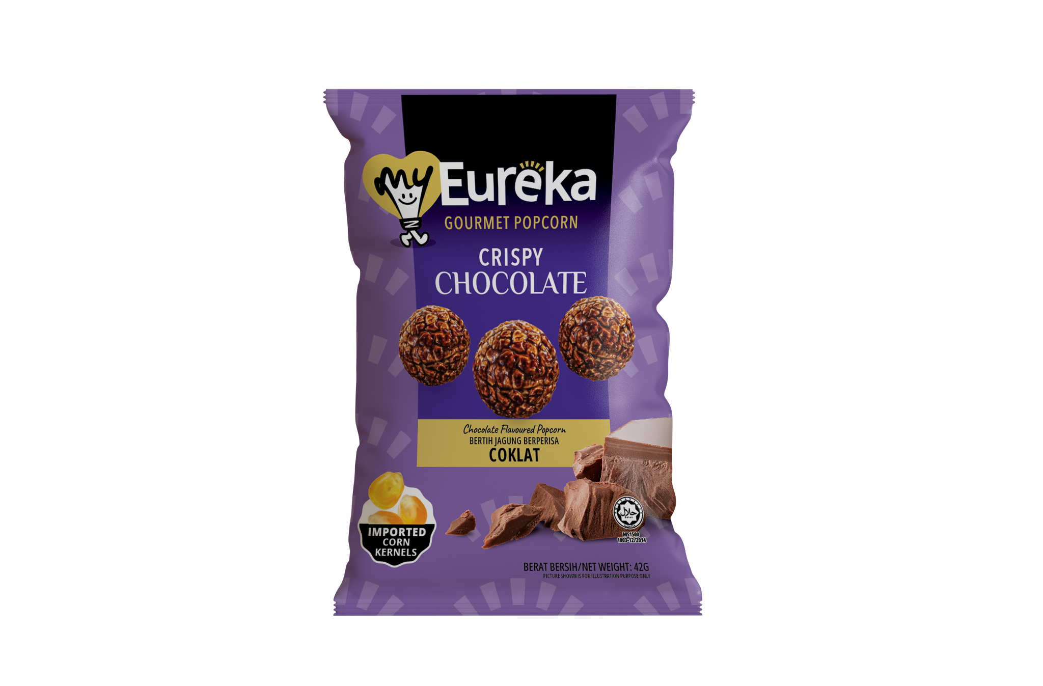 Eureka Popcorn Assorted Flavours Crispy Chocolate 42g image