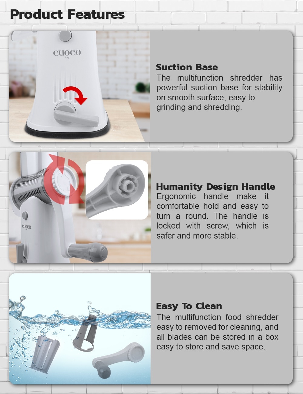 Cuoco Multifunction Rotary Food Shredder FG066