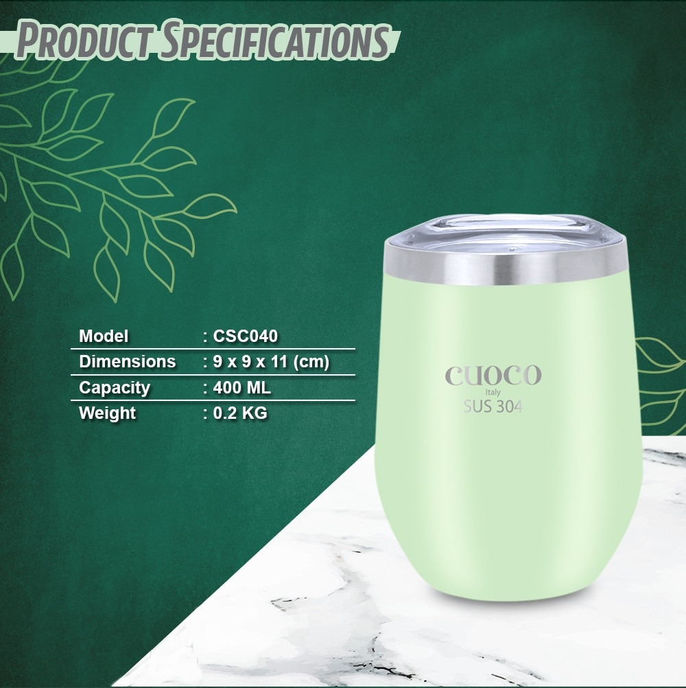 Cuoco 400ml 304 Stainless Steel Cup CSC040