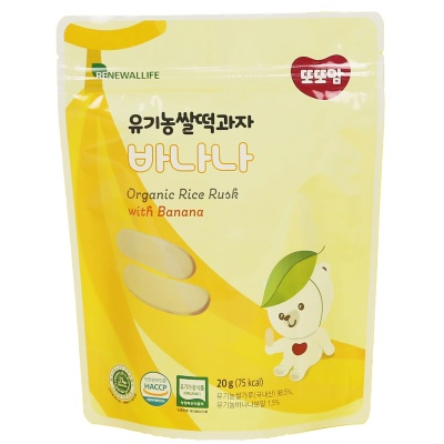 RENEWALLIFE - DDODDOMAM Organic Rice Rusk - Banana 20g