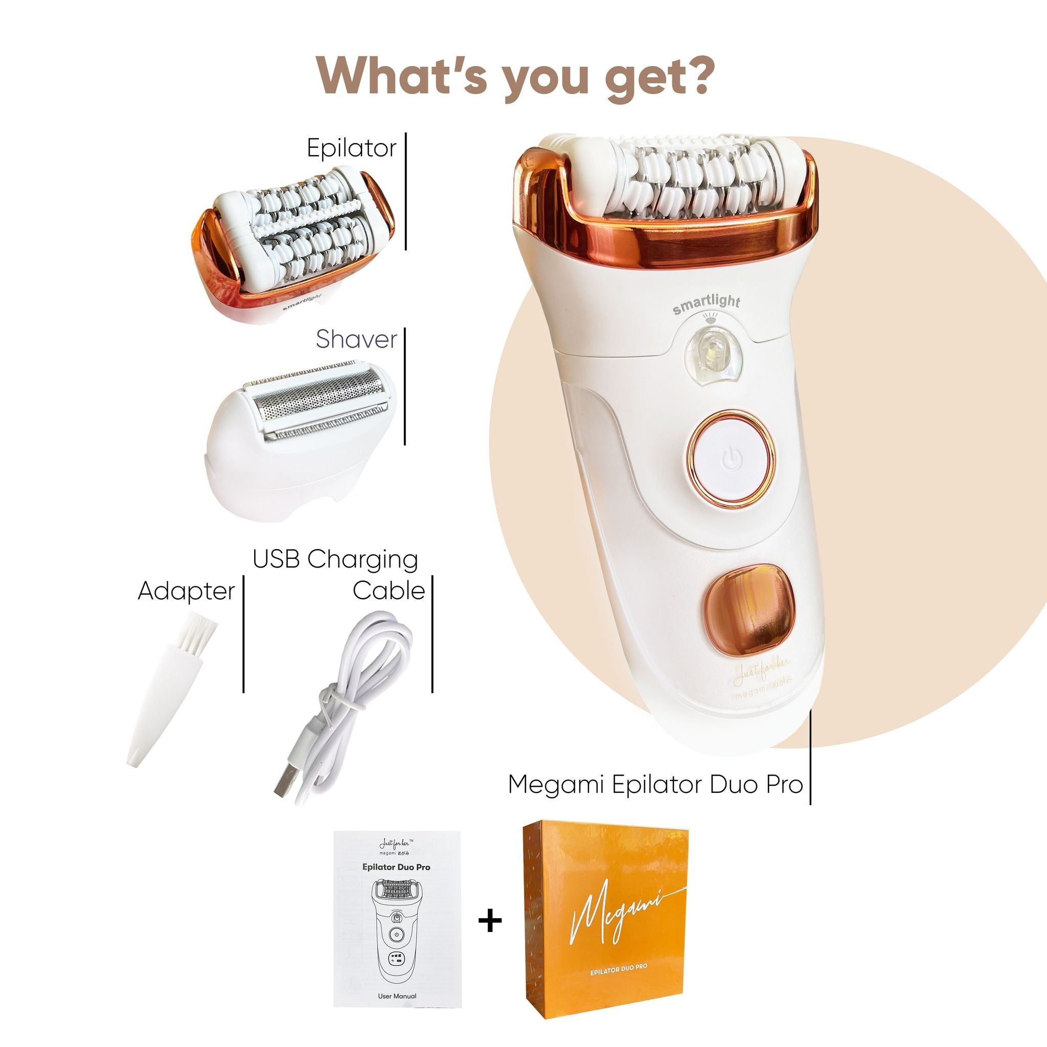 Megami® Epilator DUO PRO Hair Removal