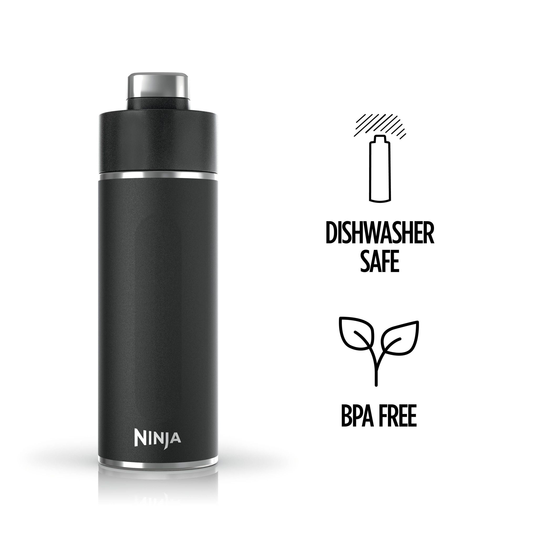 Ninja Thirsti Black - The Leak-Proof Insulated Travel Bottle 700ml