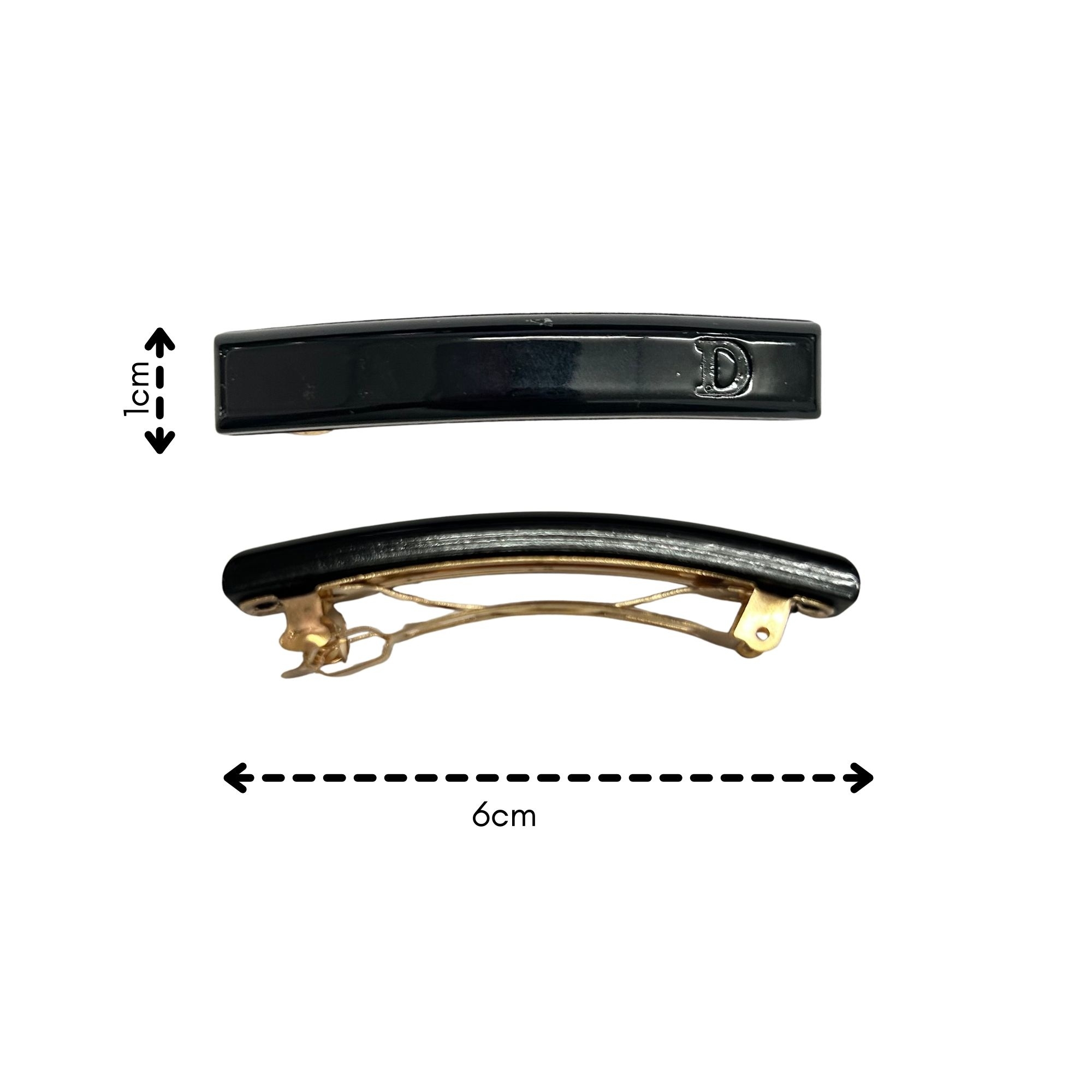 EA0023 BLACK GOLD HAIR SPRING WITH MARK D