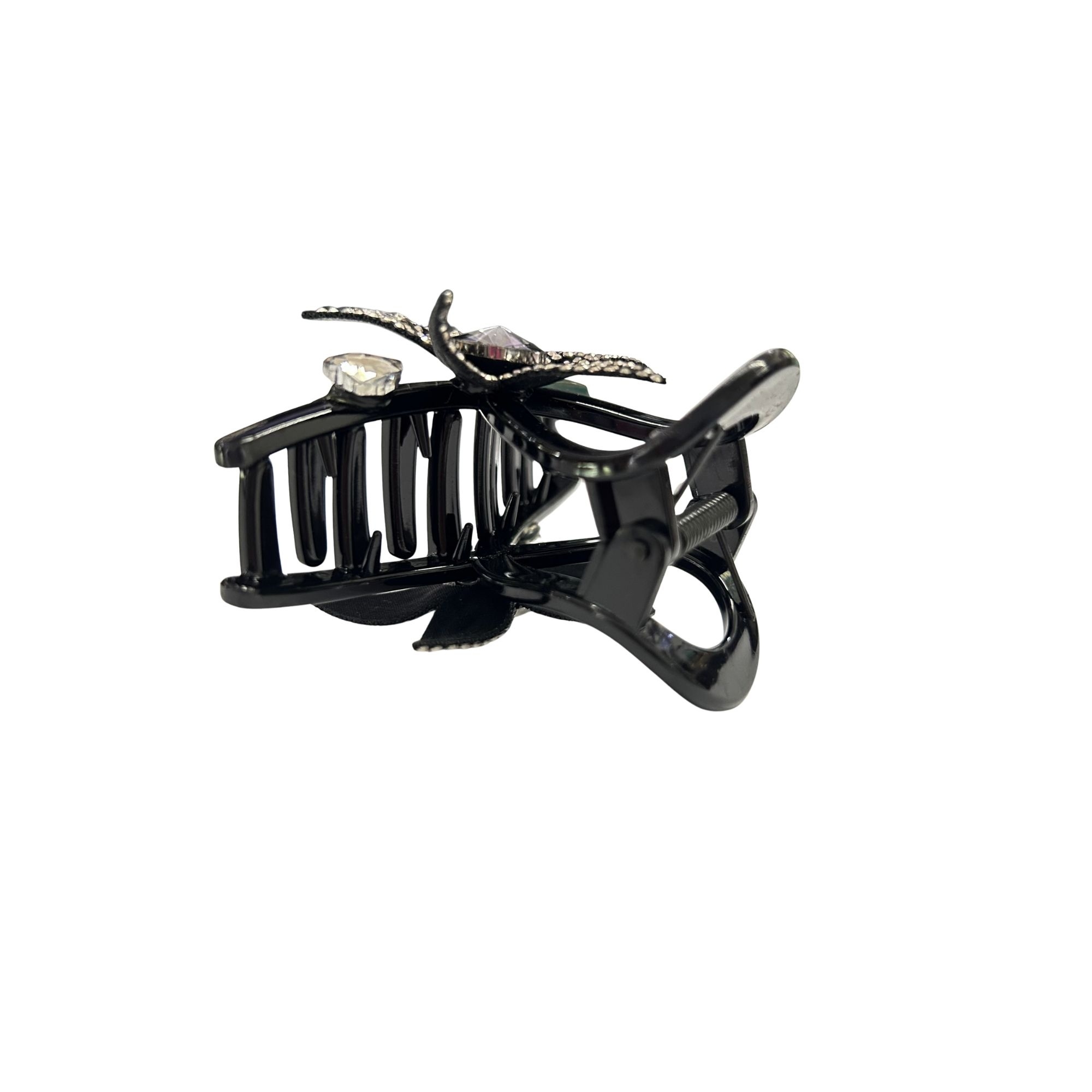 #EA0029 CRYSTAL BLOOM HAIR CLAW CLIP 8CM