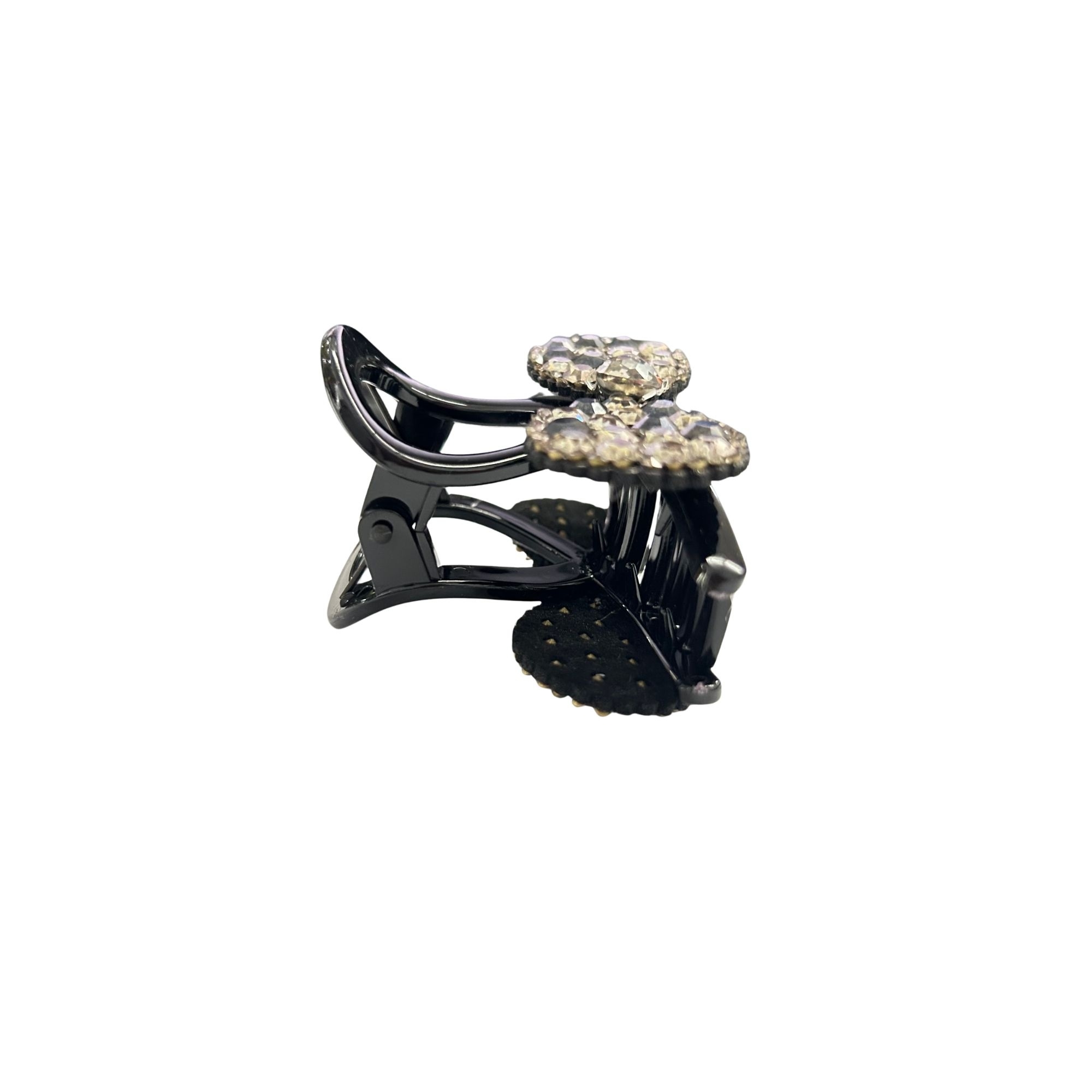 #EA0032 CRYSTAL BOW HAIR CLAW 8CM