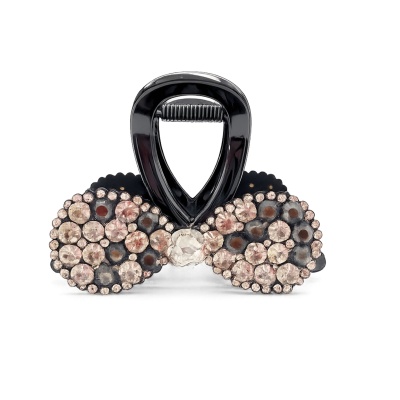 EVA & EVE - #EA0032 CRYSTAL BOW HAIR CLAW 8CM