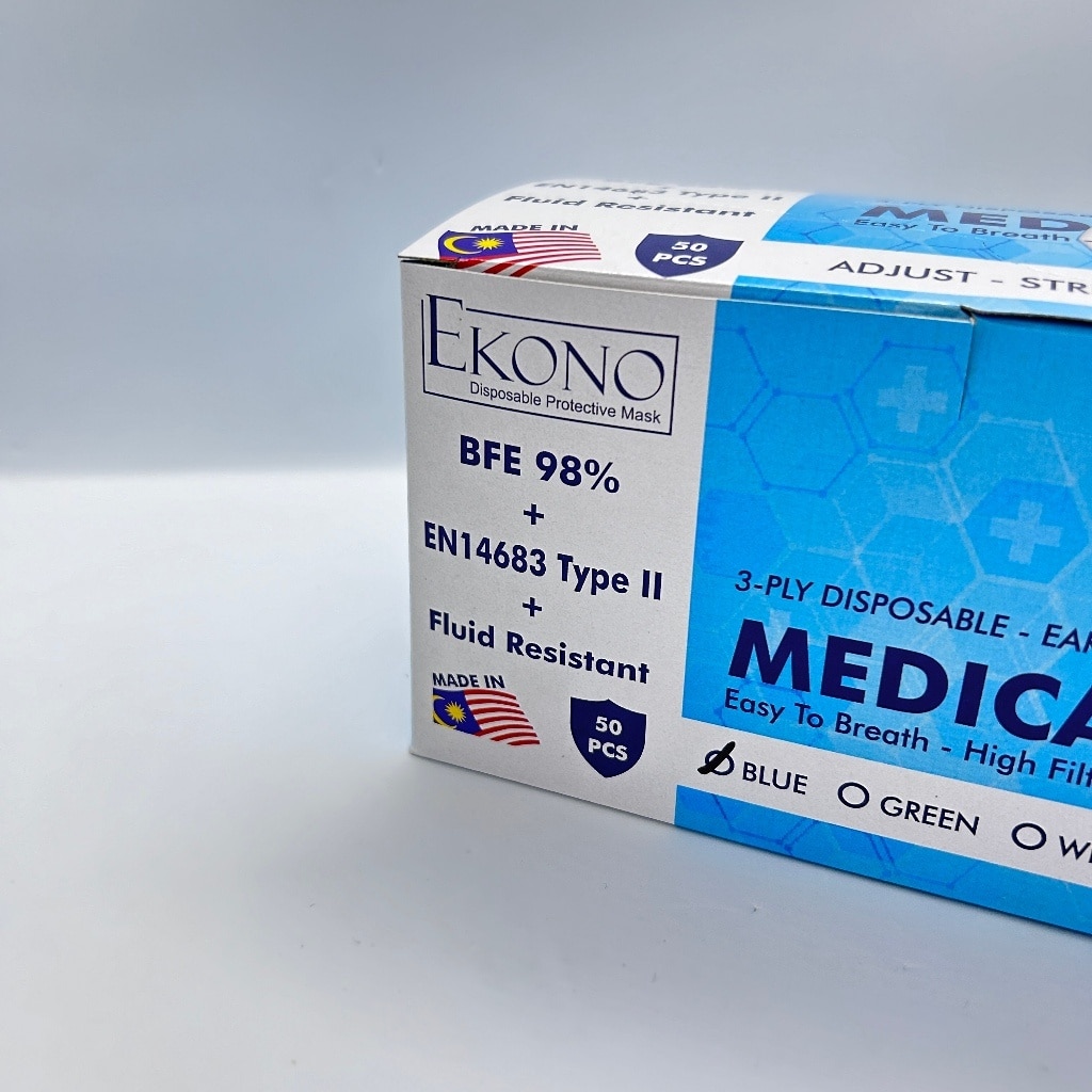 EKONO 3 Ply Hijab Medical Face Mask 50s