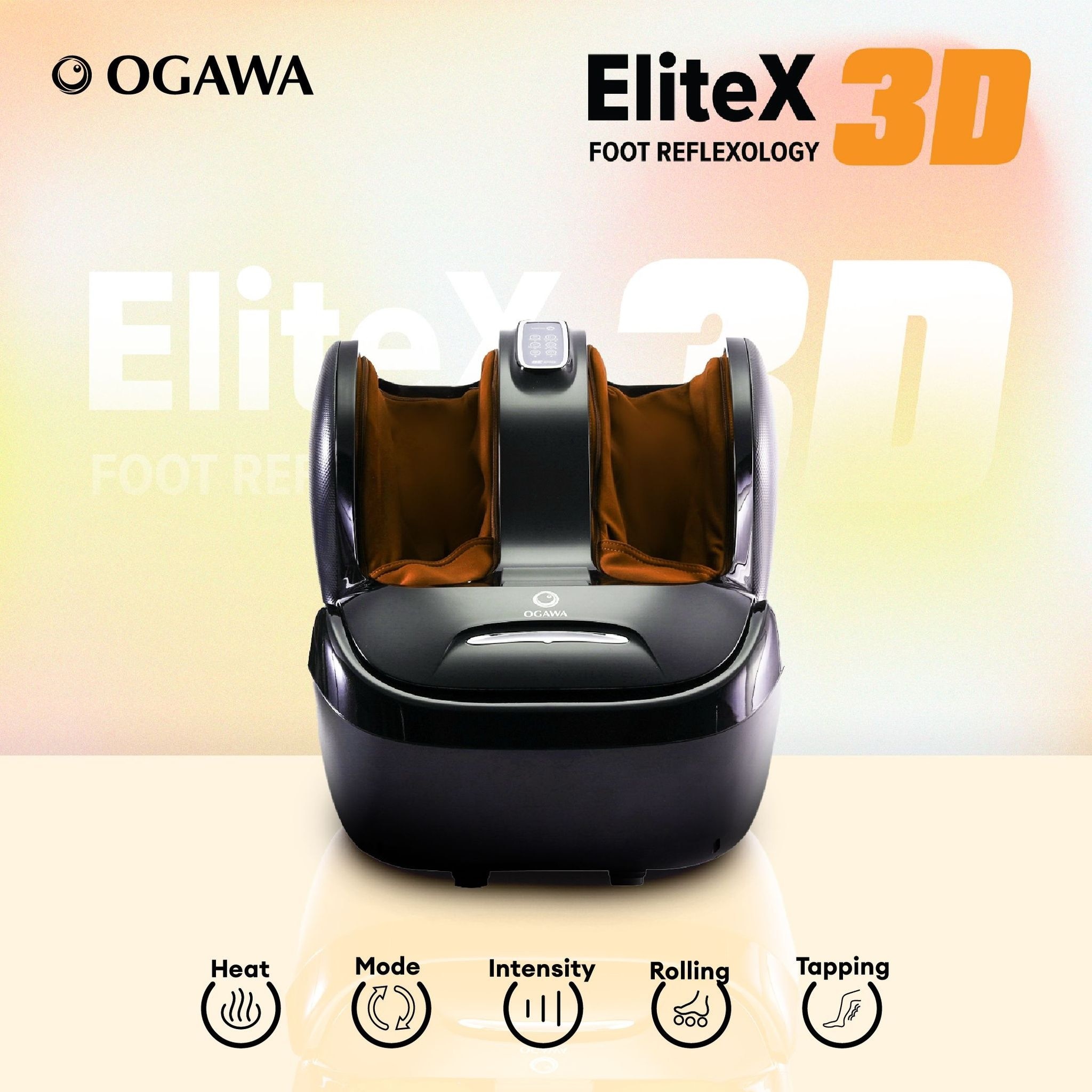 Ogawa EliteX 3D Foot Reflexology / Foot Massager (Orange)