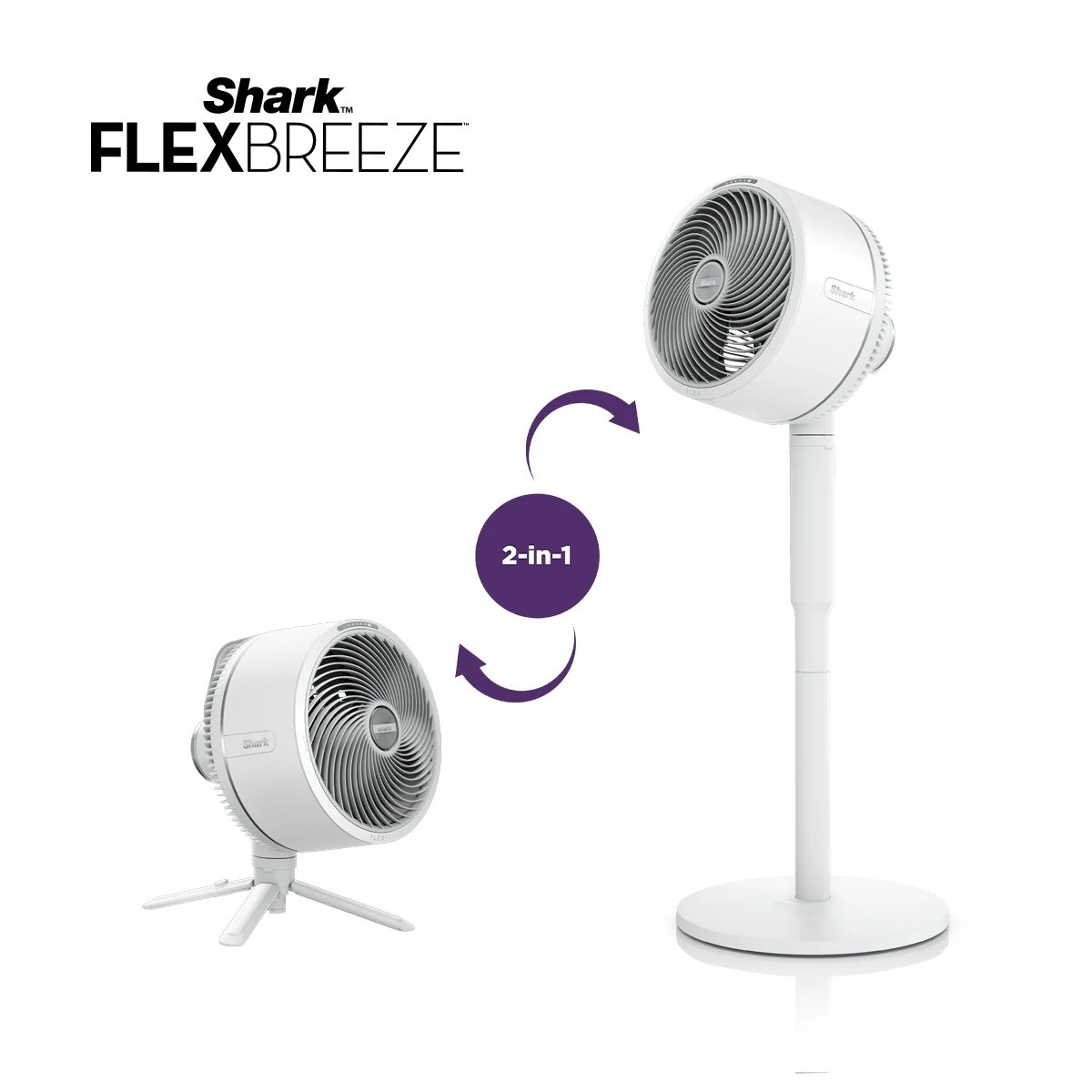 SHARK FLEXBREEZE CORDLESS & PORTABLE FAN FA221SM WHITE